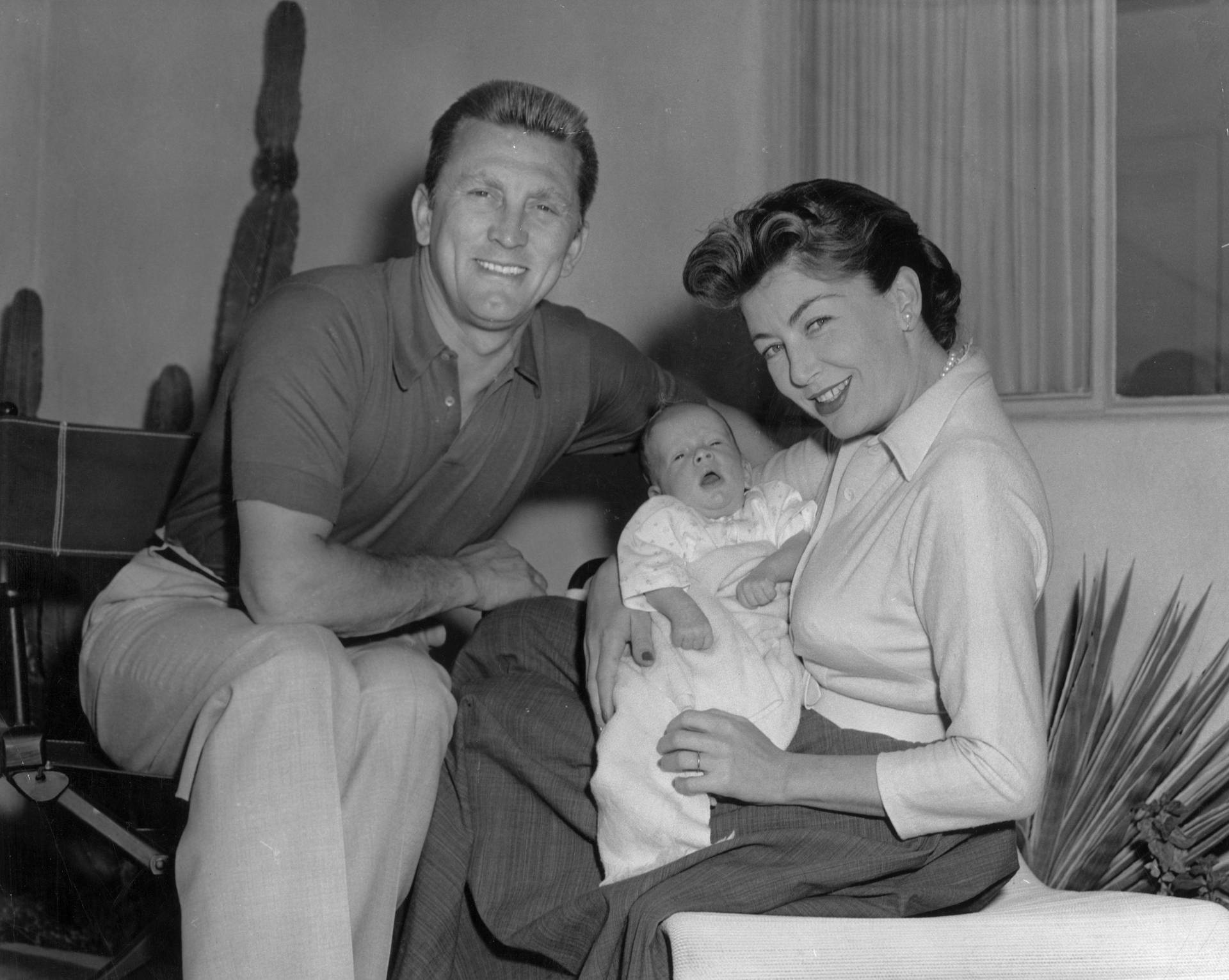 Kirk Douglas With Wife Anne Buydens