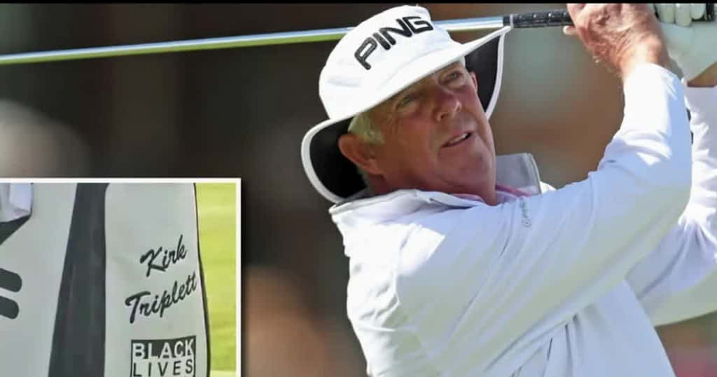 Kirk Triplett Holding A Club Background