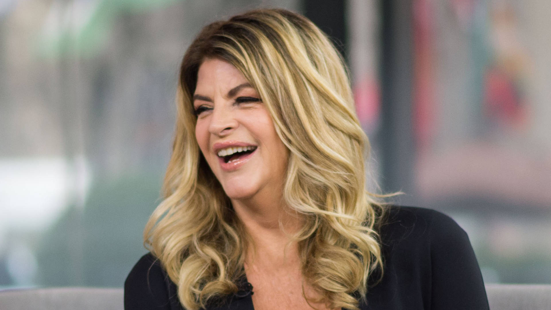 Kirstie Alley Guesting On A Morning Show Background