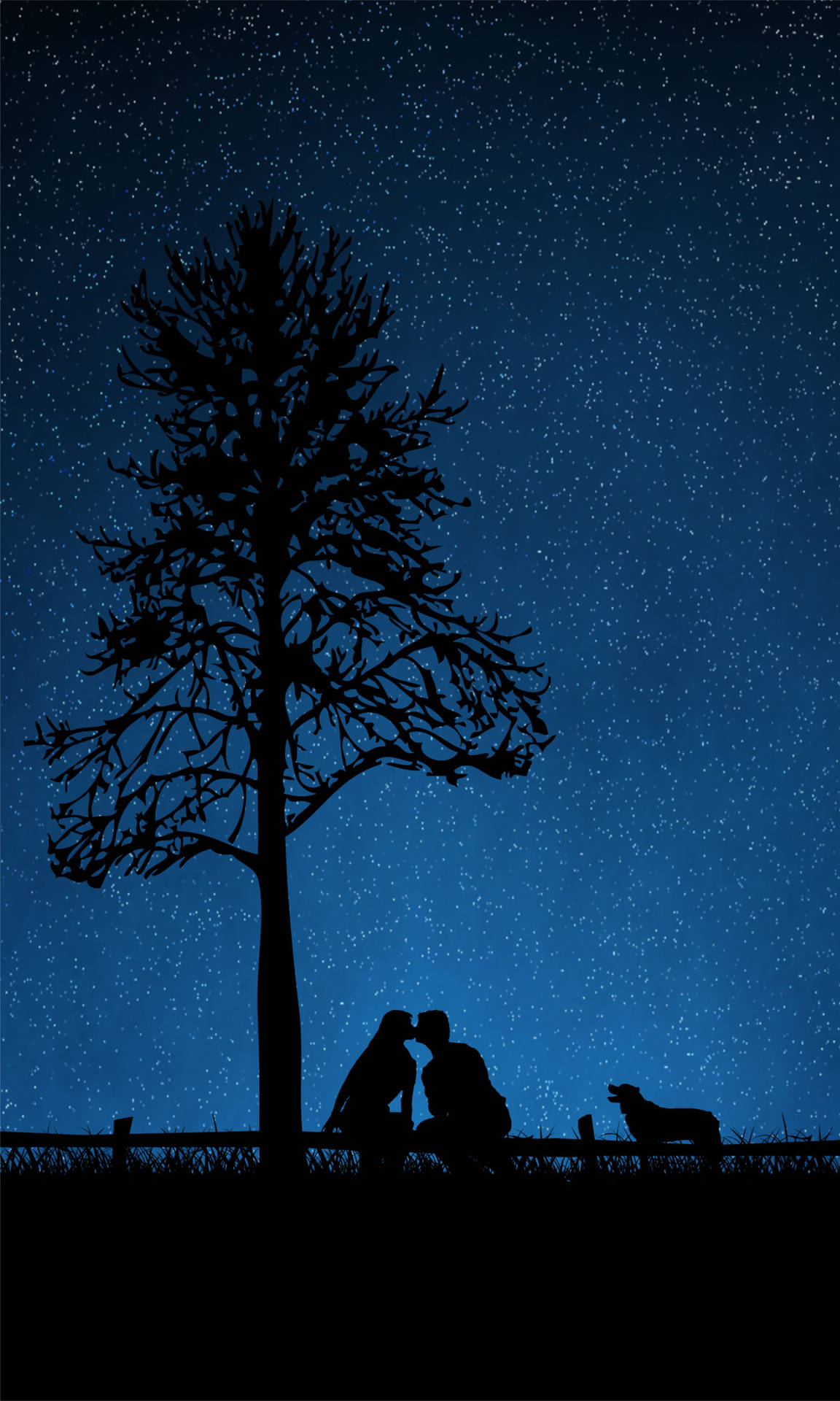 Kissing Under The Tree Love Story Background