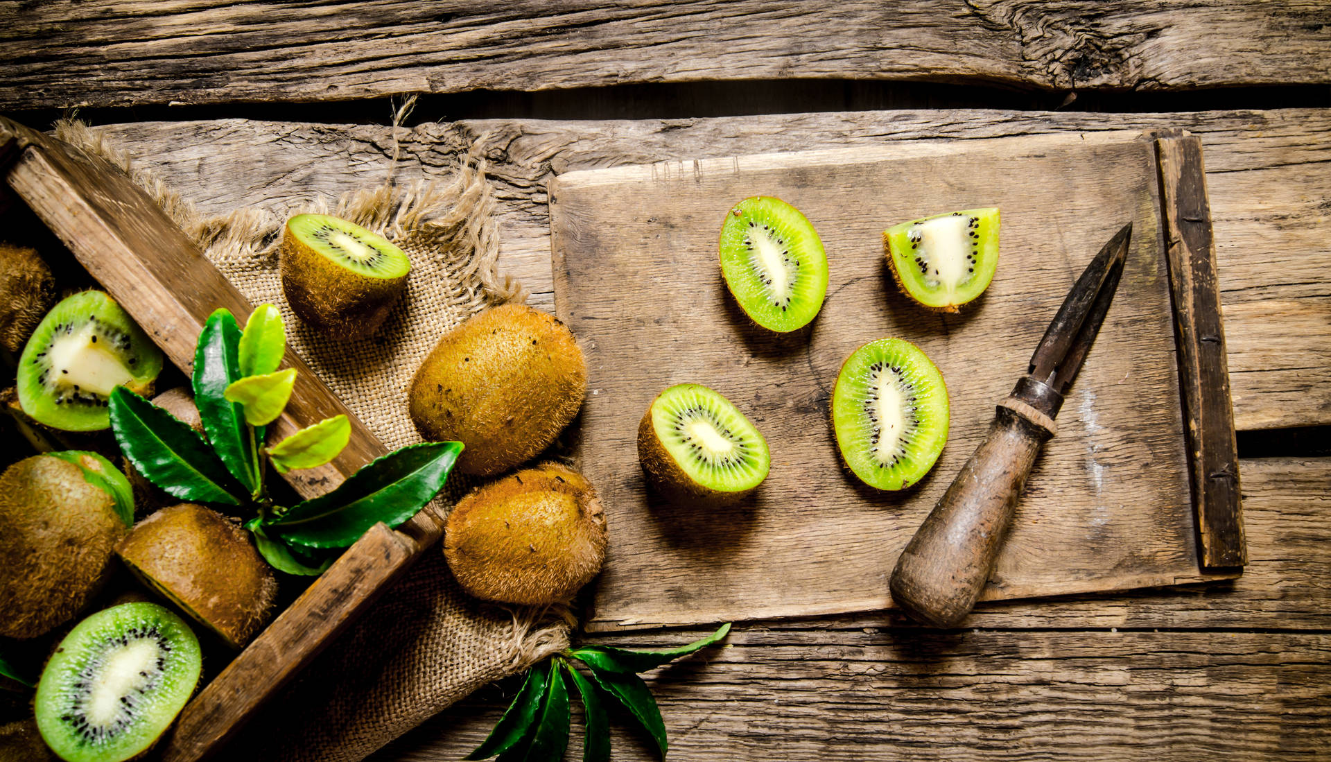 Kiwi Cutting Board Background