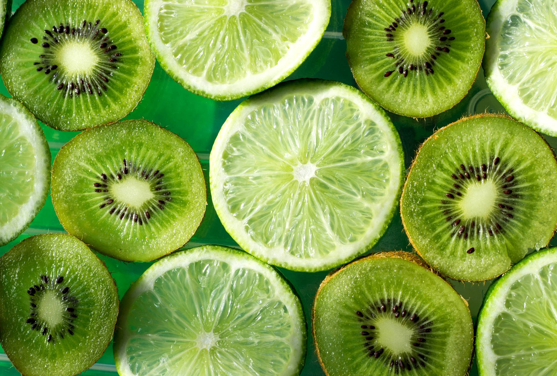 Kiwi Lime Flat Lay Background