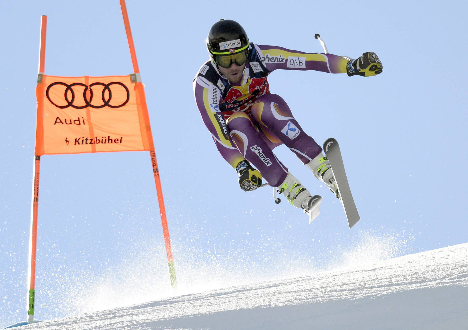 Kjetil Jansrud Dominates In Alpine Skiing Background