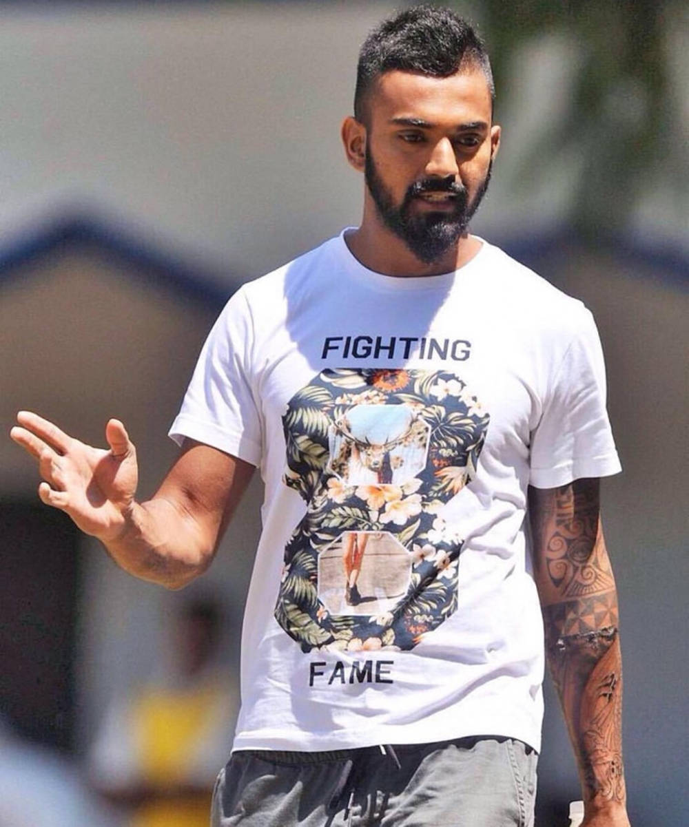 Kl Rahul Fighting Fame Shirt Background