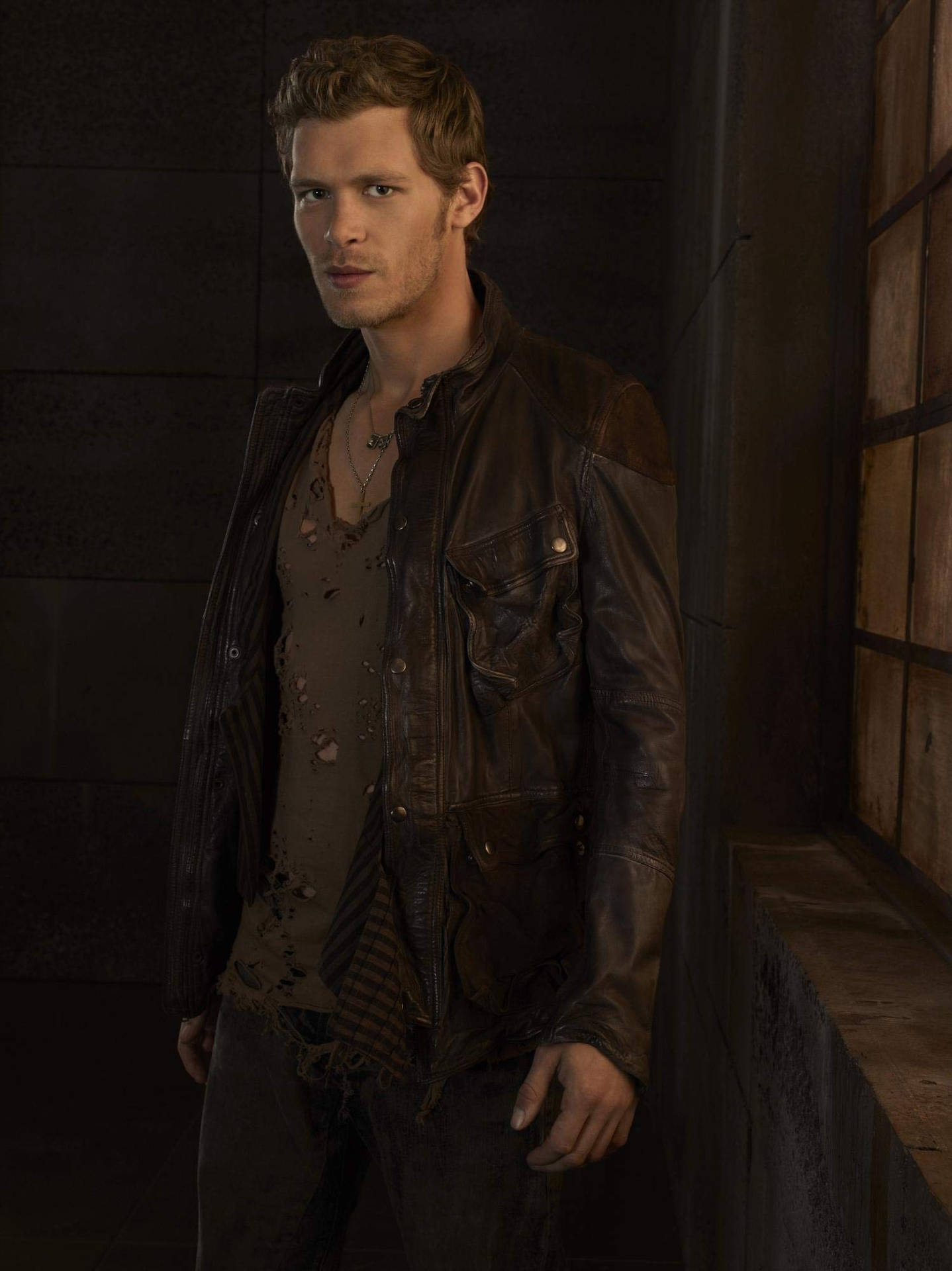 Klaus Mikaelson In A Ripped Shirt Background