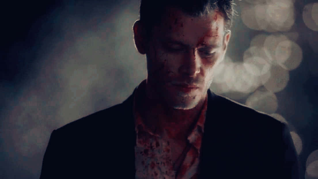 Klaus Mikaelson With Bloody Face Background