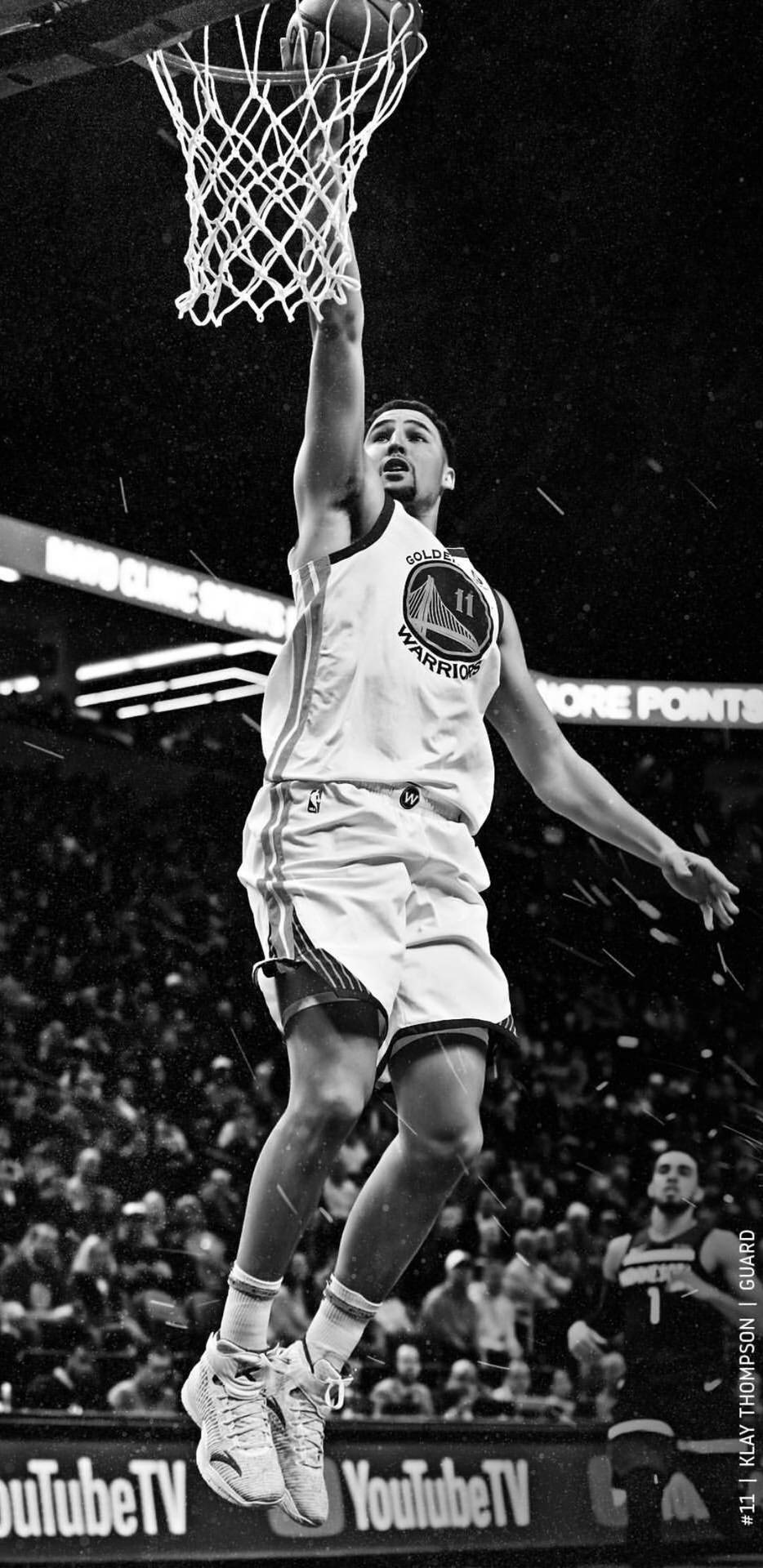 Klay Thompson Grayscale Background
