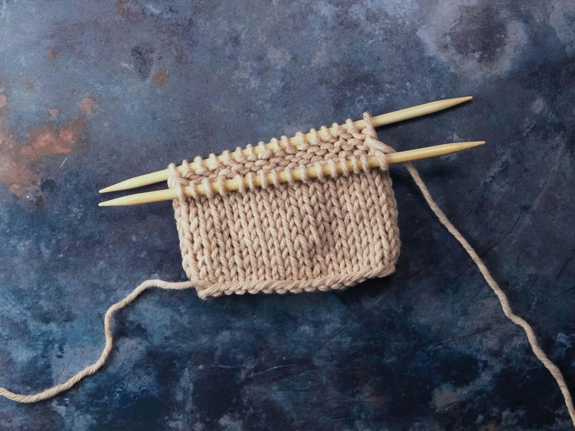 Knitting A Cream Yarn