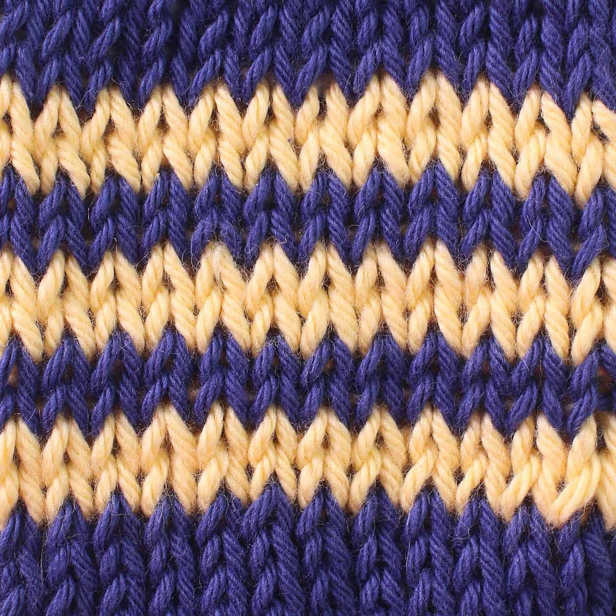 Knitting Striped Garment