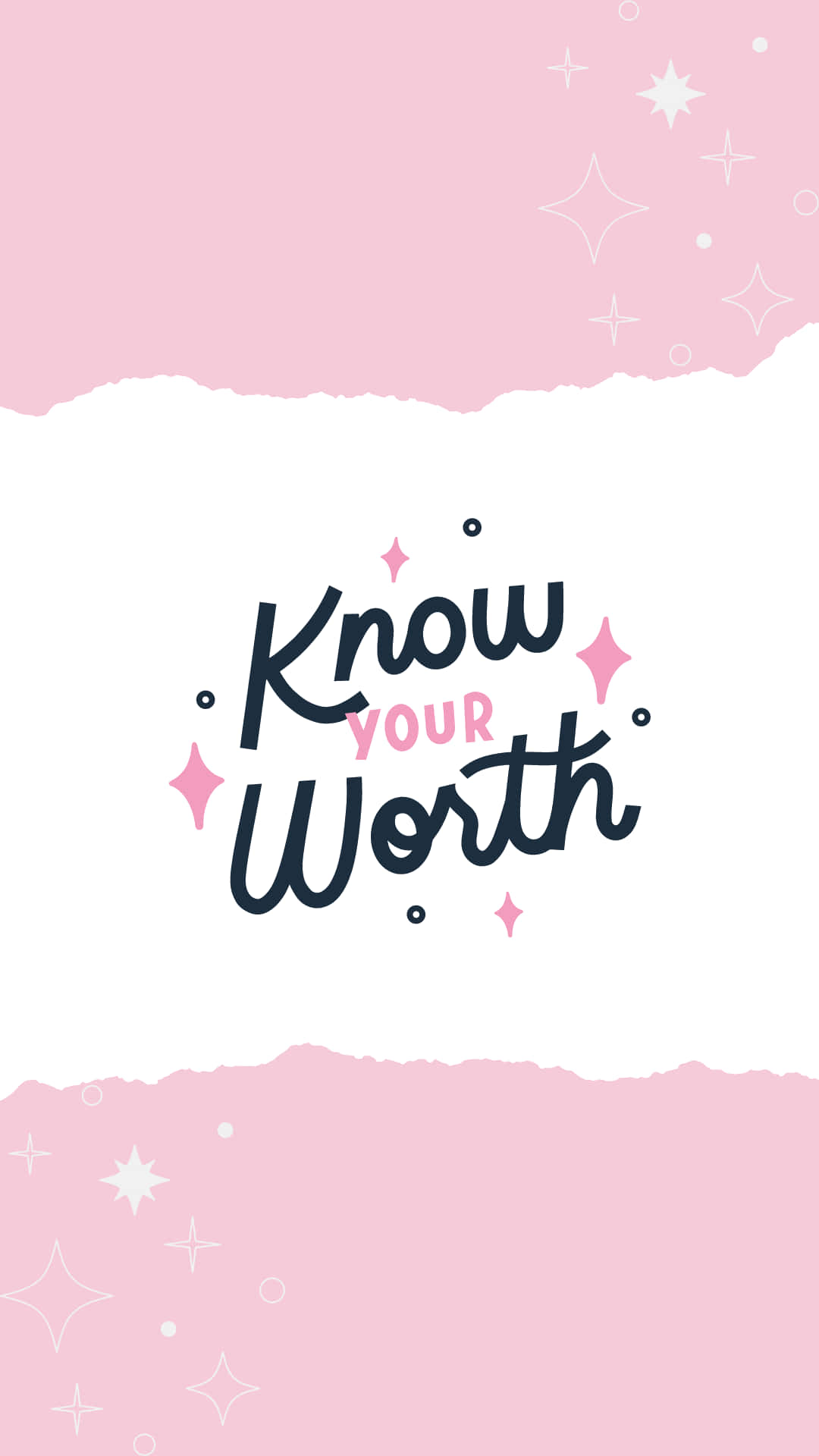 Know Your Worth Pink And Teal - Wallpaper Background