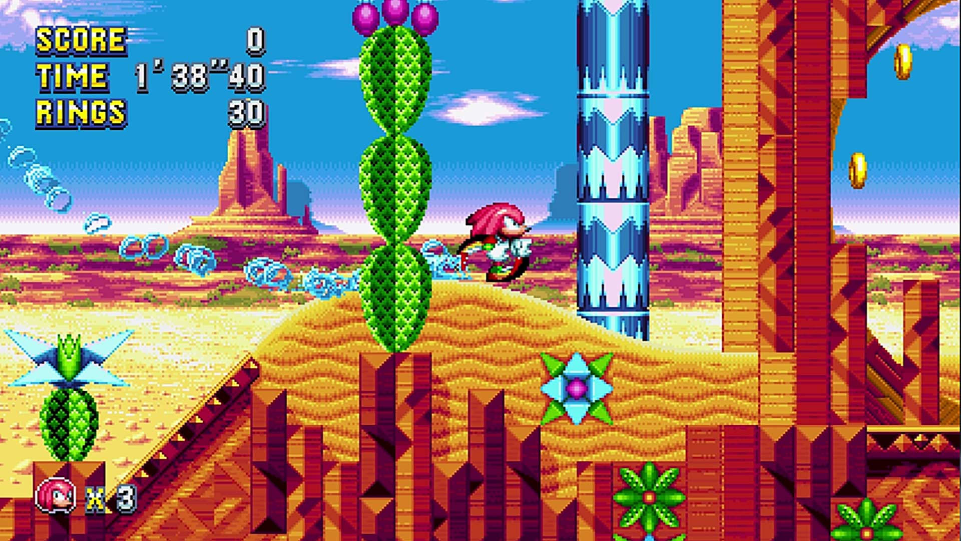 Knuckles Completing The Green Hill Zone Background