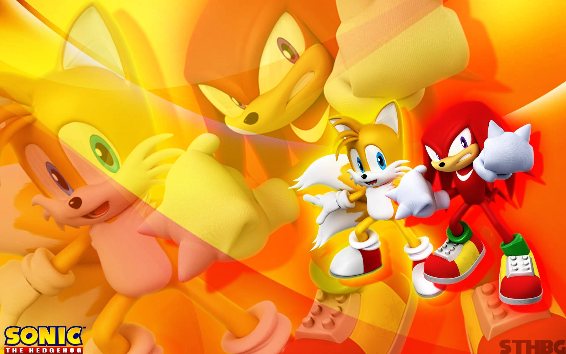 Knuckles The Echidna And Tails Background