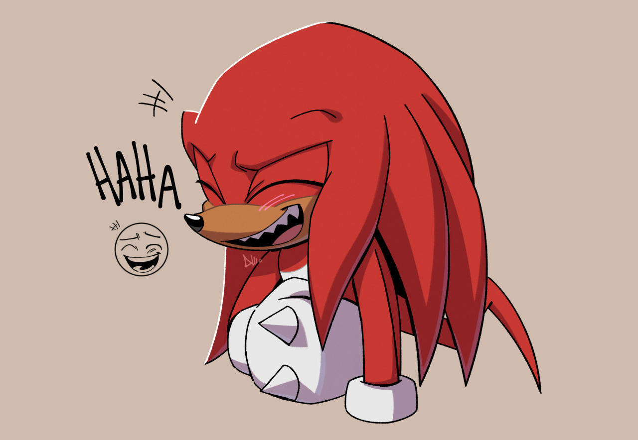 Knuckles The Echidna Cute Haha Art Background
