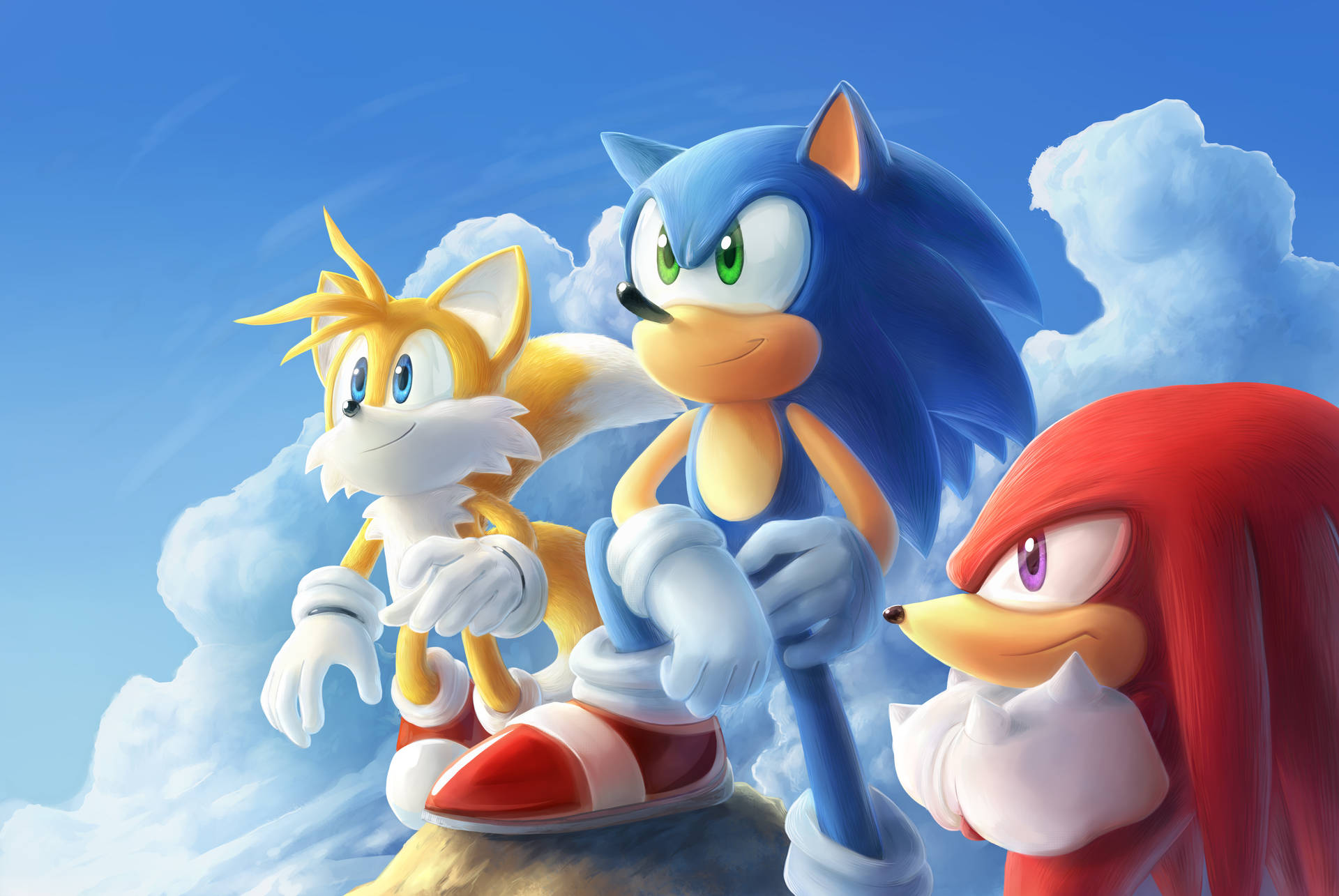 Knuckles The Echidna In The Sky Background