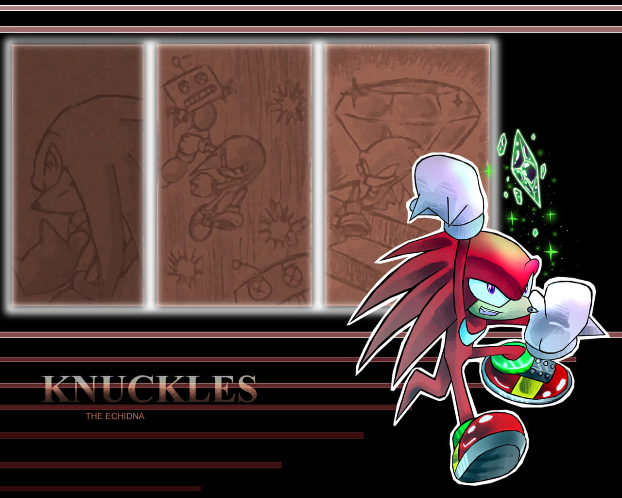 Knuckles The Echidna - Protector Of The Master Emerald Background