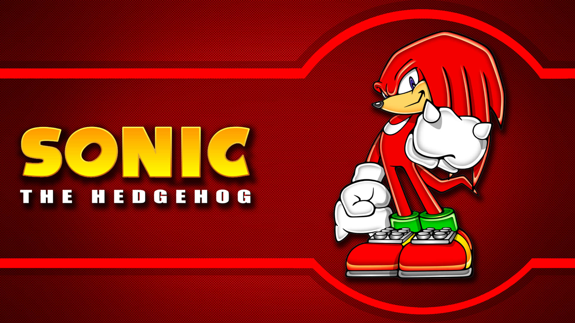 Knuckles, The Echidna Ready For Action Background