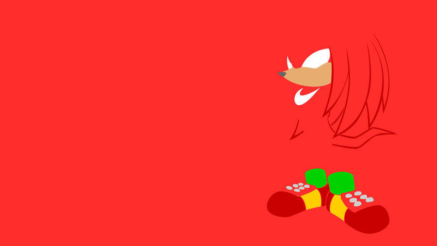 Knuckles The Echidna Red Vector Art Background
