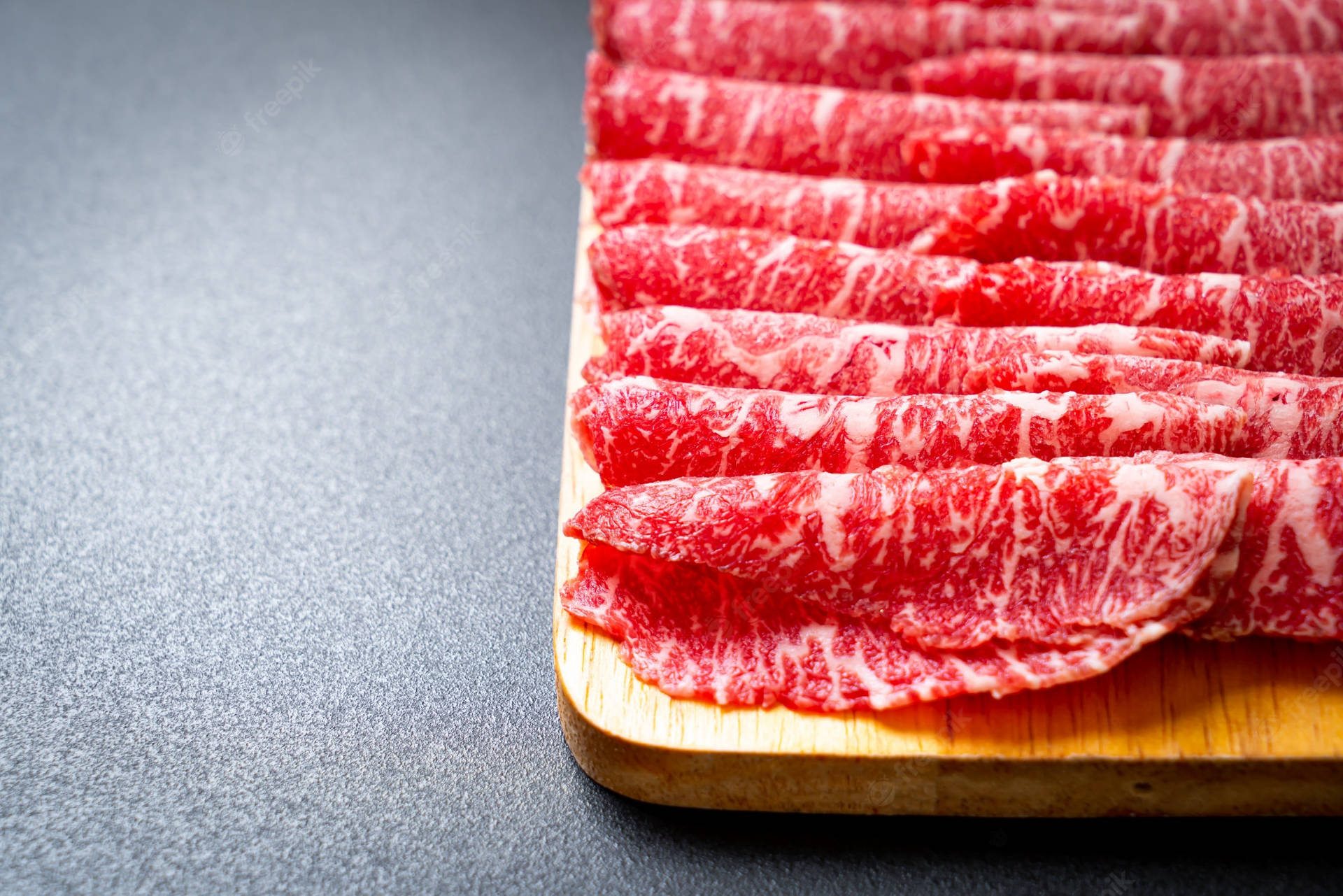 Kobe Beef Sliced And Rolled Background