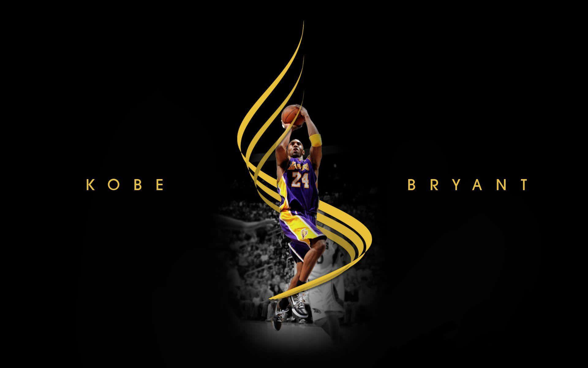 Kobe Bryant 24 Logo Aesthetic Digital Art Background