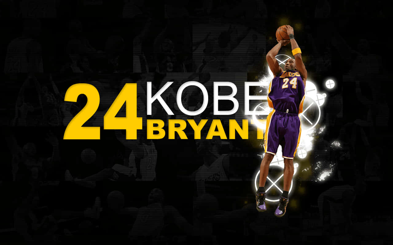 Kobe Bryant 24 Logo Basketball Player Background