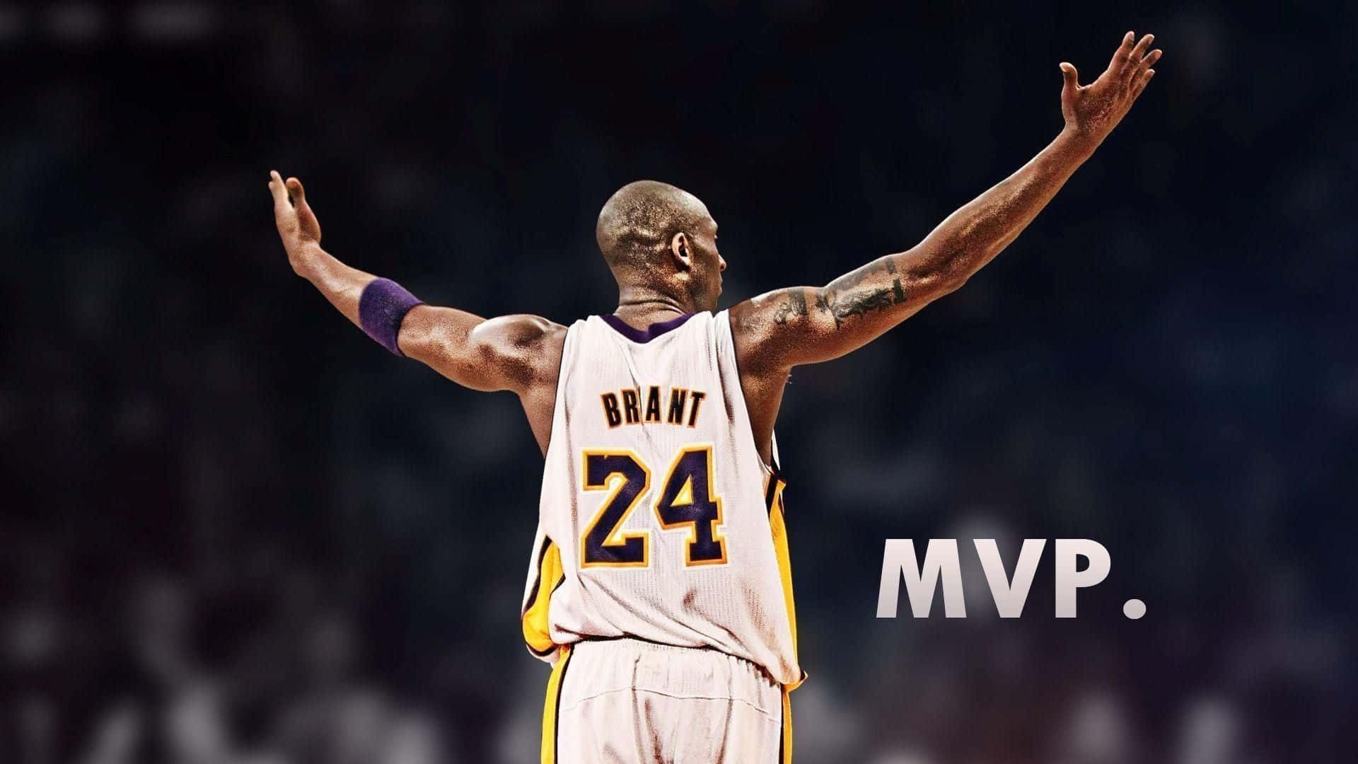Kobe Bryant 24 Logo Celebrating Mvp Background