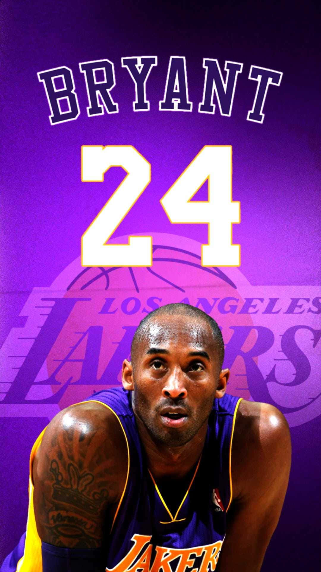 Kobe Bryant 24 Logo Los Angeles Lakers Background