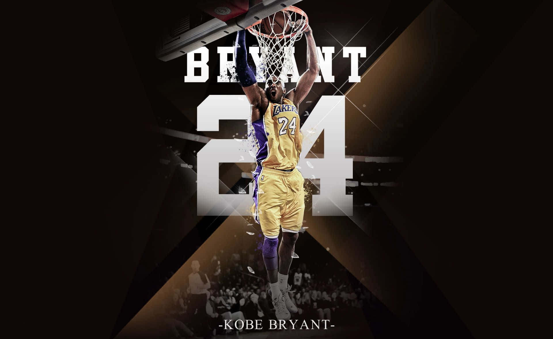Kobe Bryant 24 Logo Slam Dunk Background