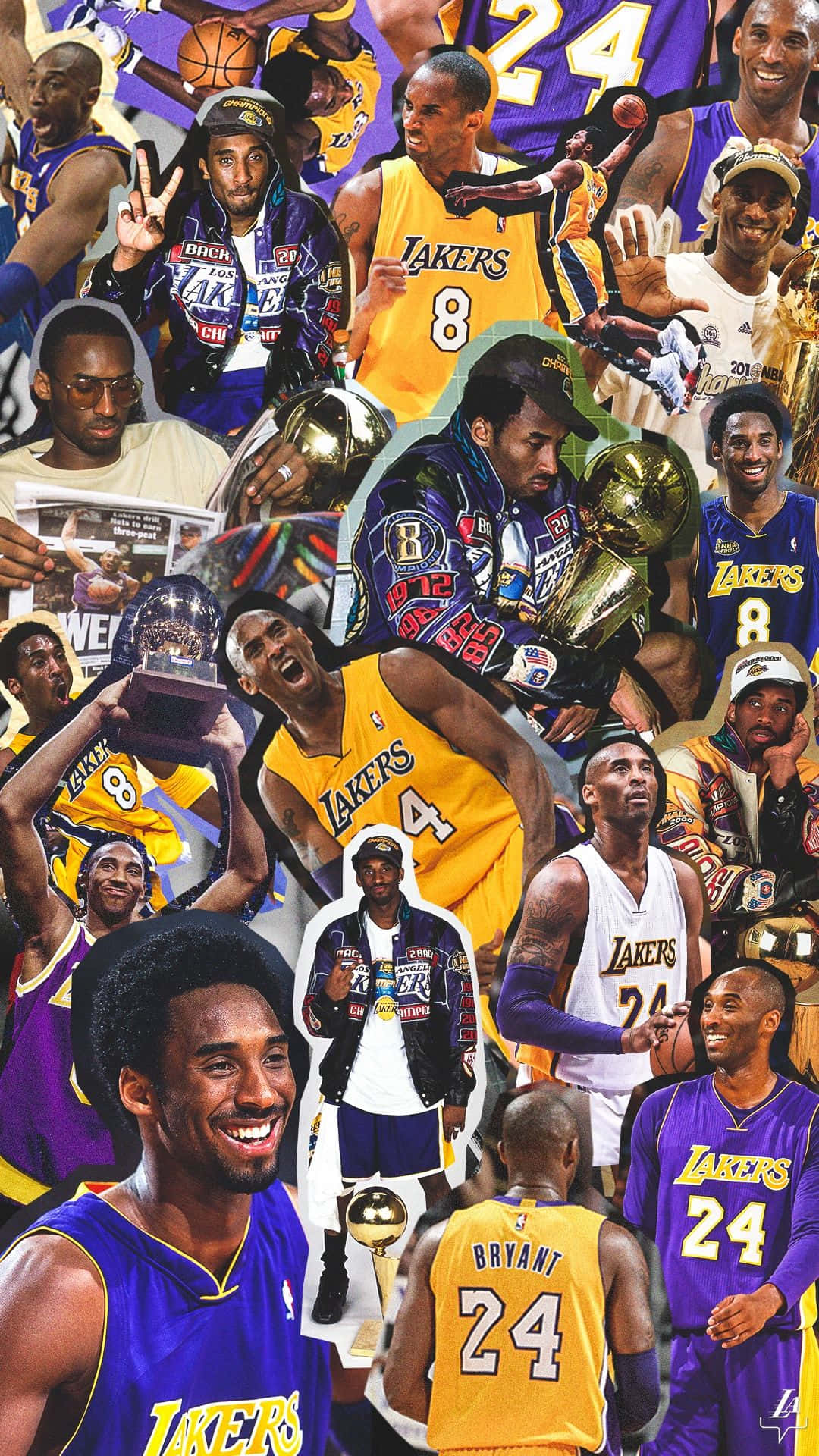 Kobe Bryant 24 Logo Sports Scrapbook Background