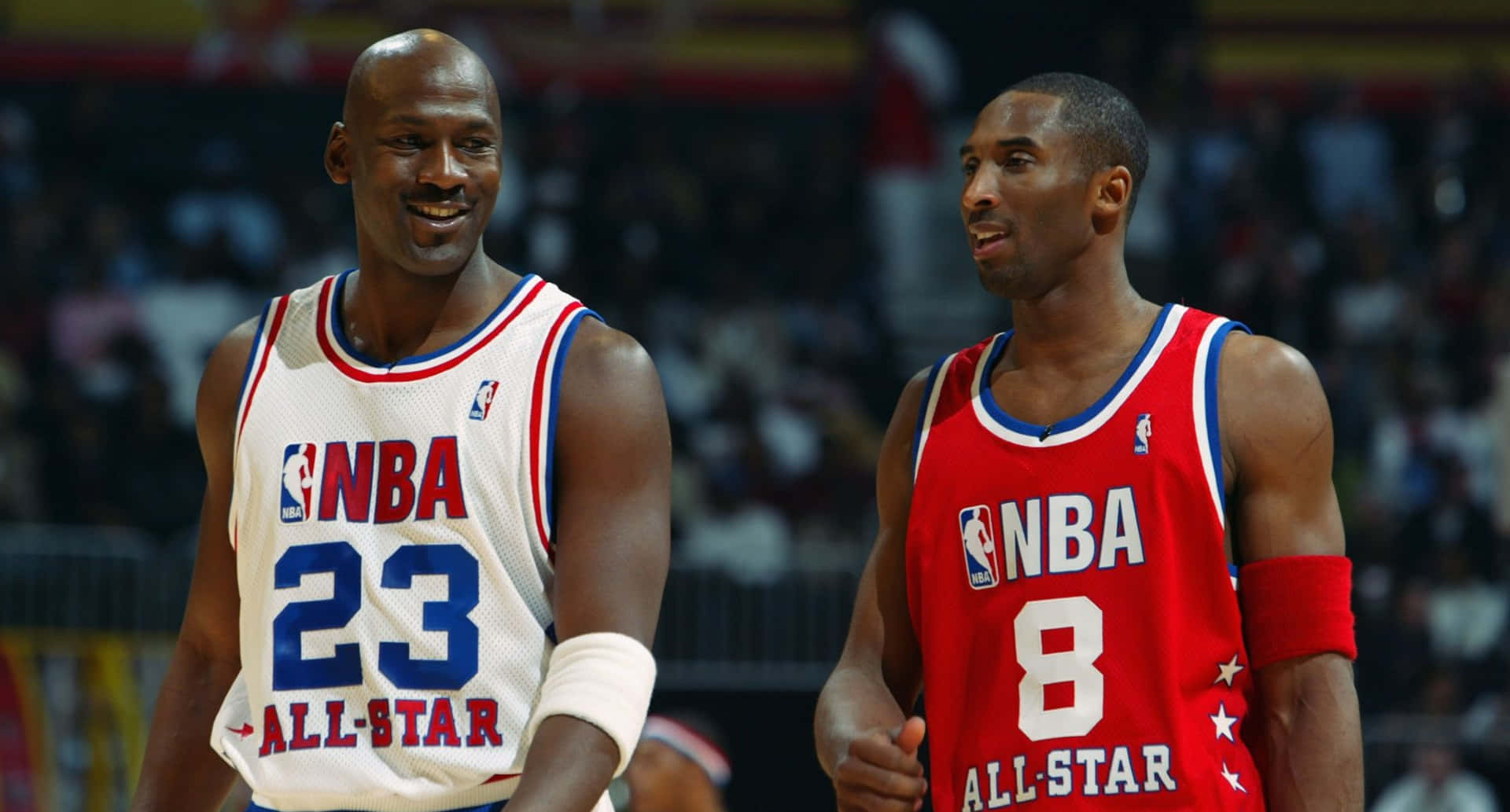 Kobe Bryant And Michael Jordan, Two Of The Greatest Basketball Players Of All-time Background
