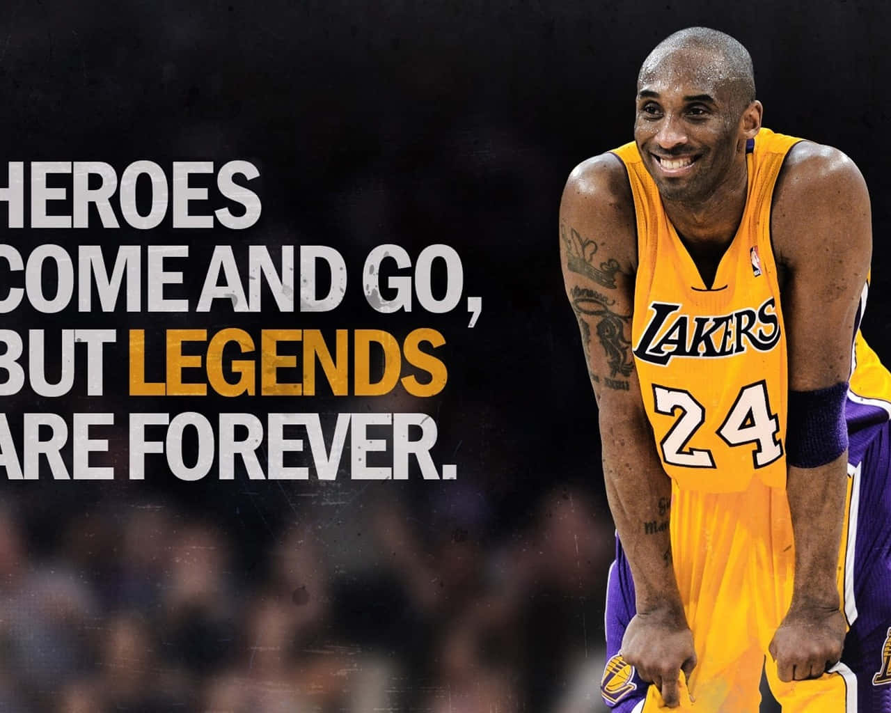 Kobe Bryant Basketball Legends Quote Background