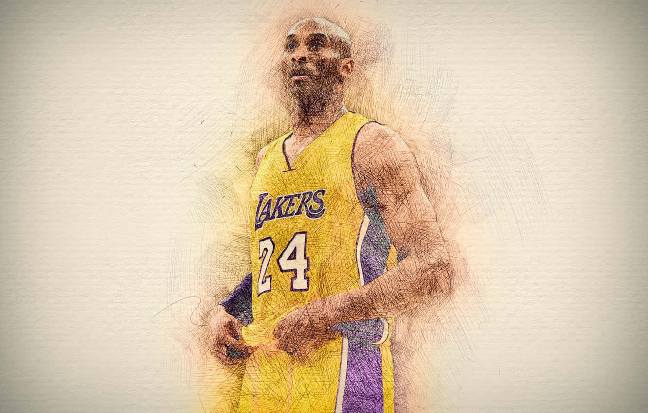 Kobe Bryant Basketball Sketch Drawing Background