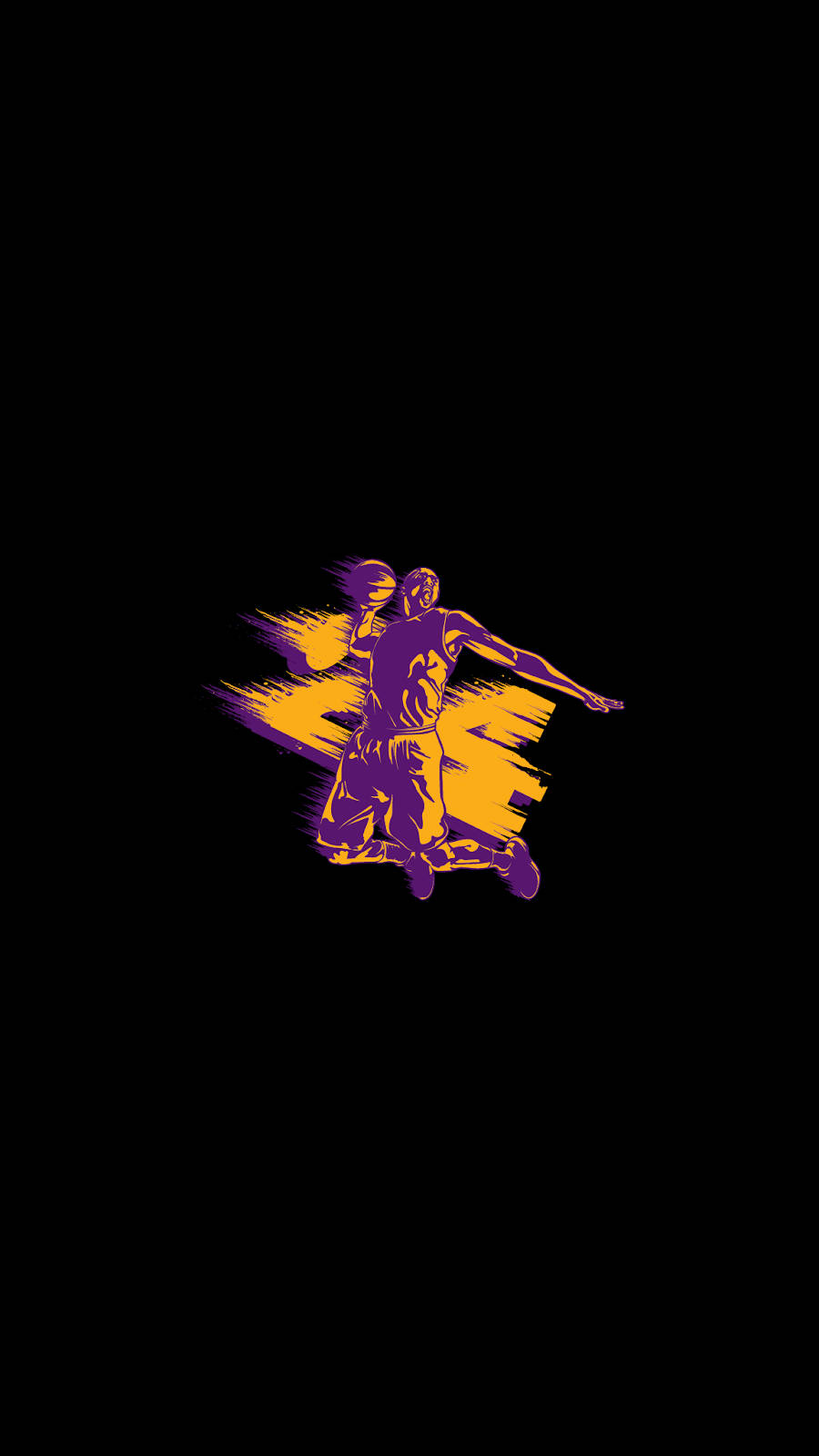 Kobe Bryant Cool Purple And Yellow Background