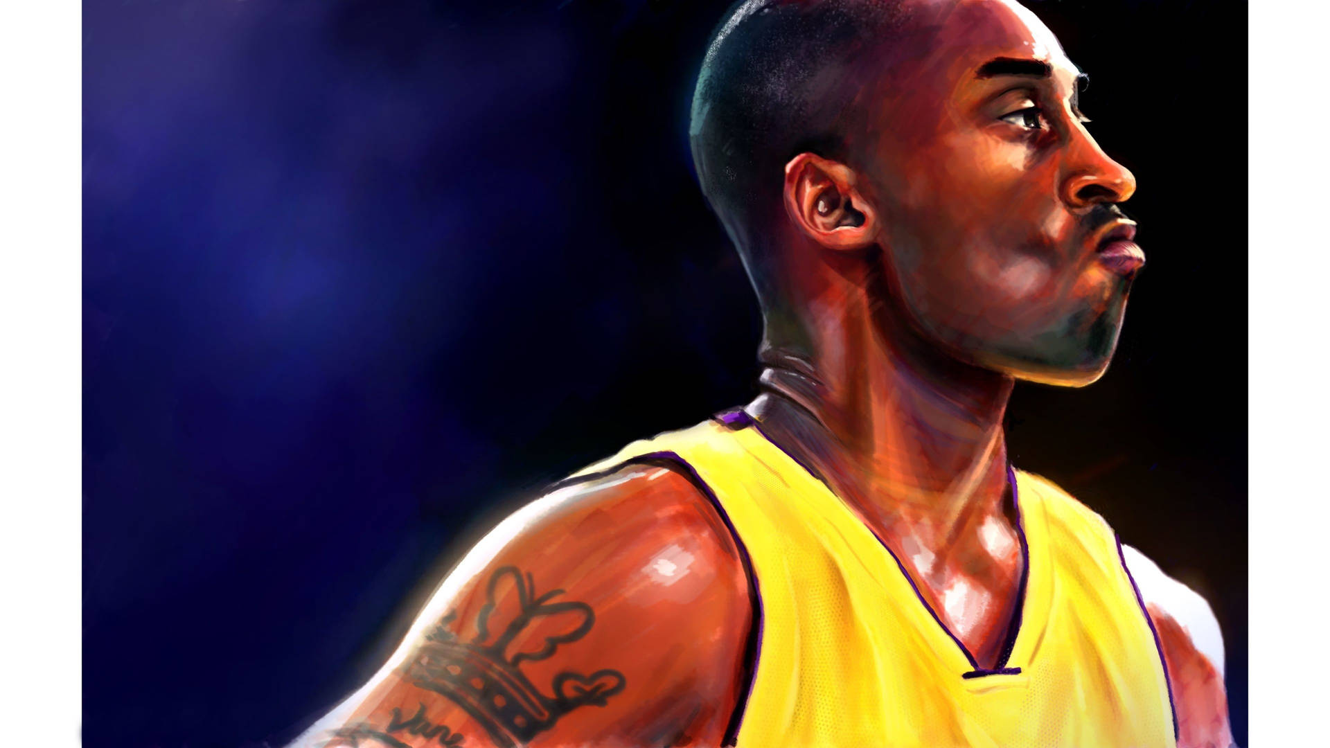 Kobe Bryant Digital Painting 4k Background