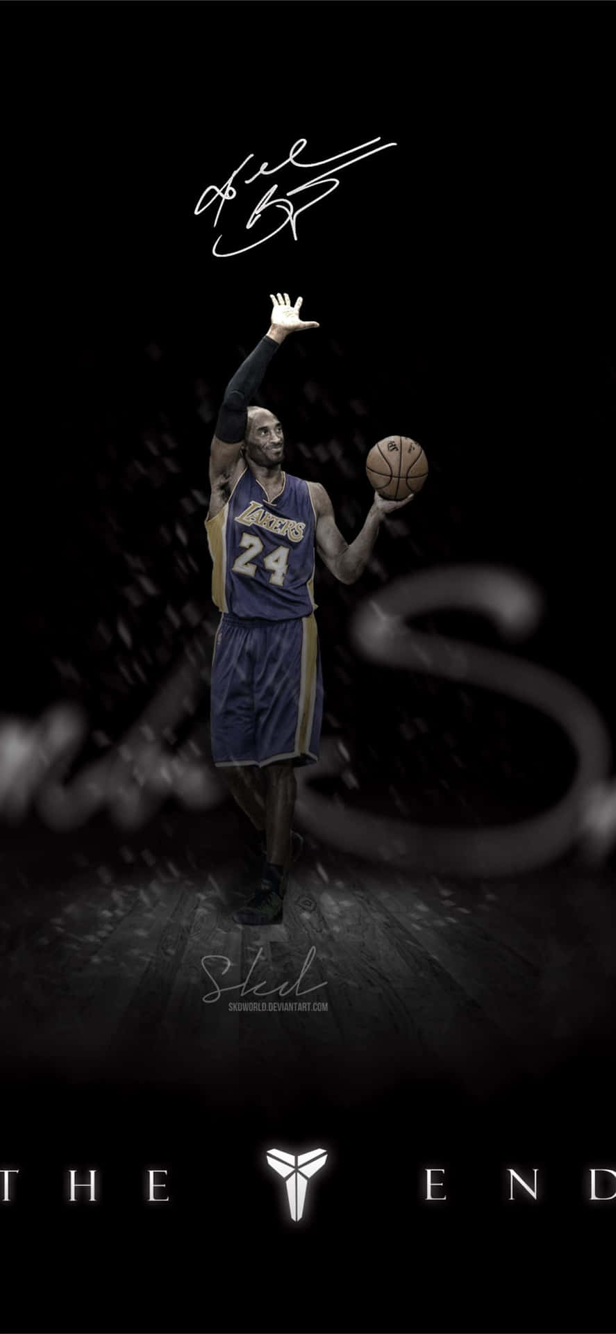 Kobe Bryant Dribbling The Ball During A Match Background