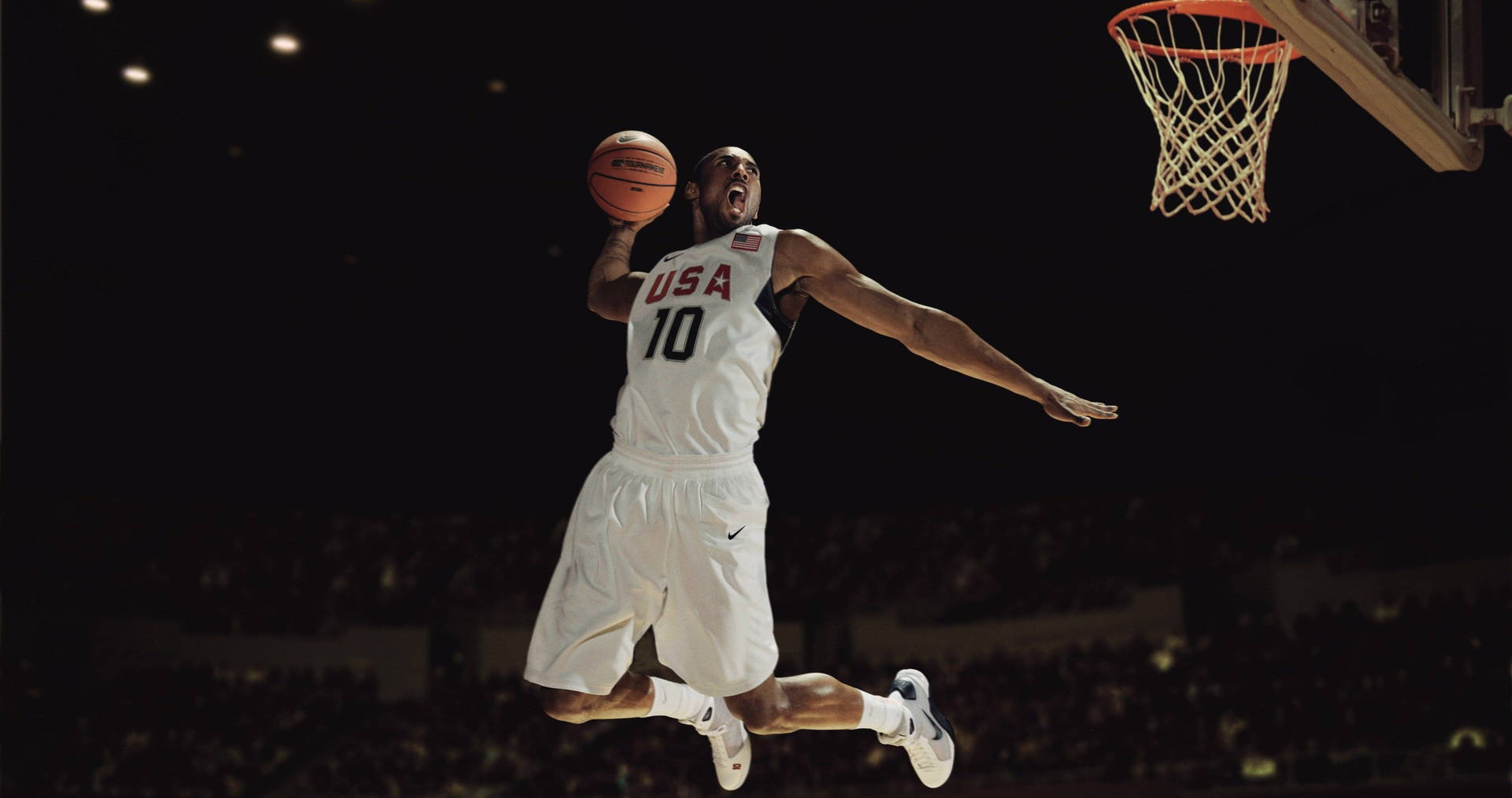 Kobe Bryant Iconic Jump 4k Background