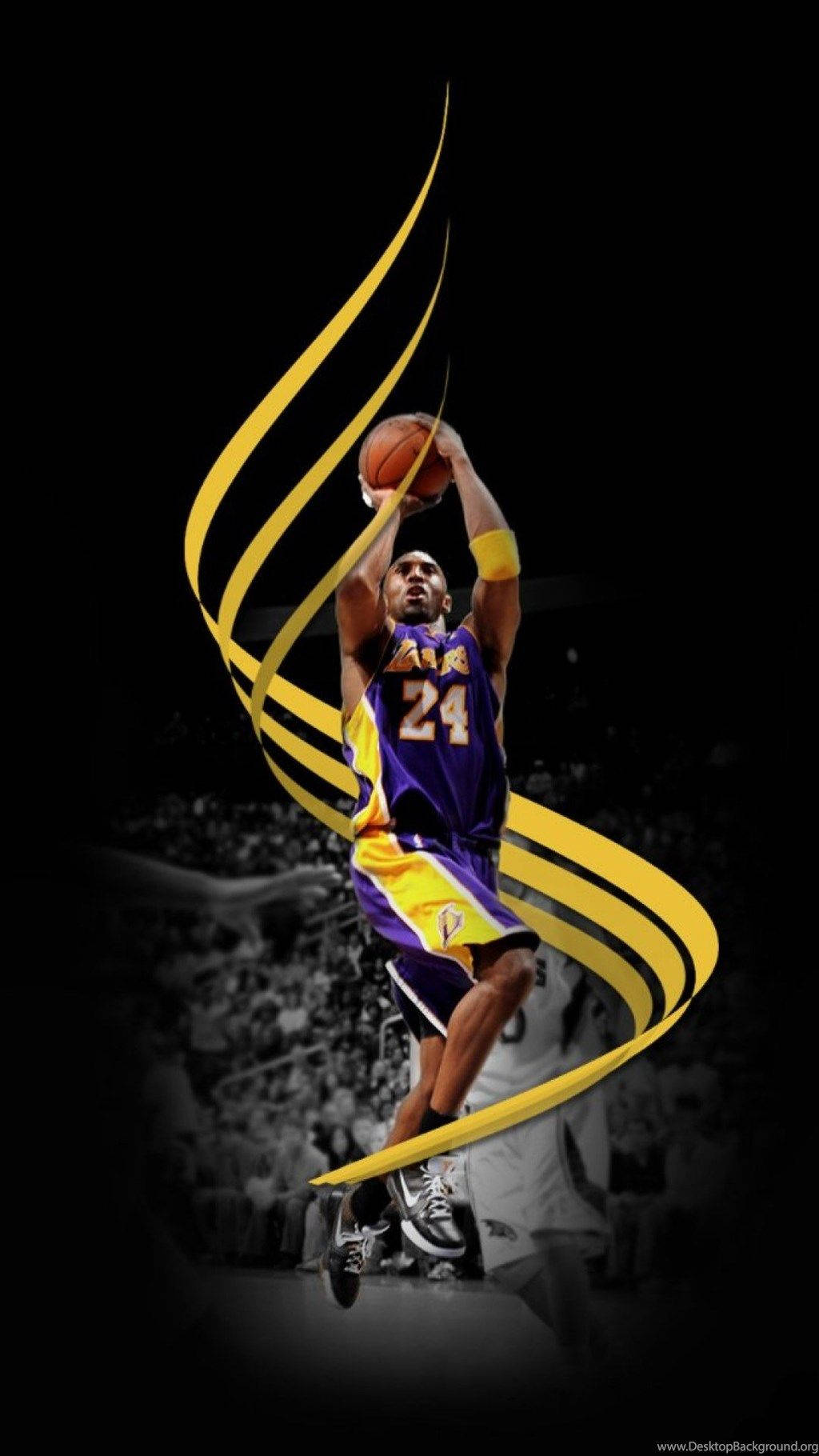 Kobe Bryant Lakers Mobile Art Background