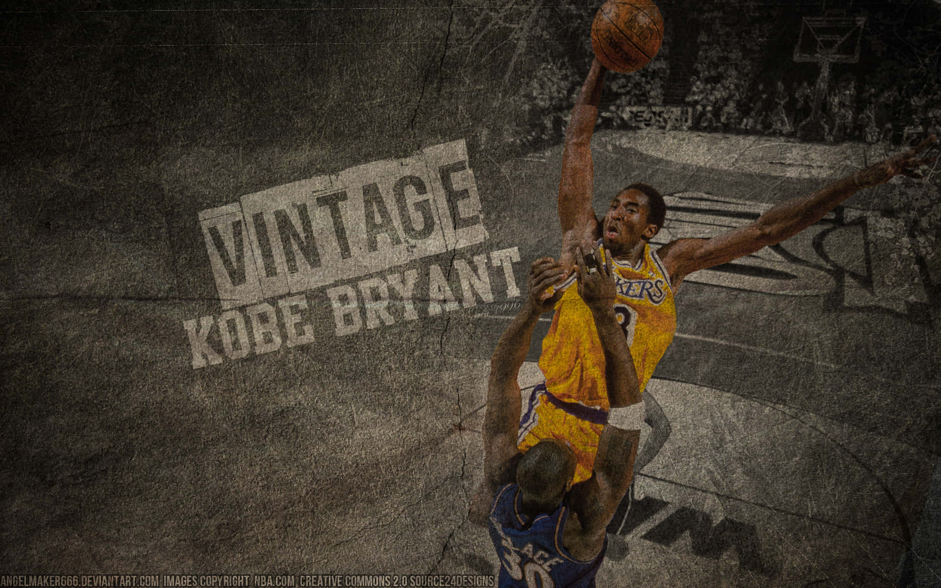 Kobe Bryant Making History On The Basketball Court Background