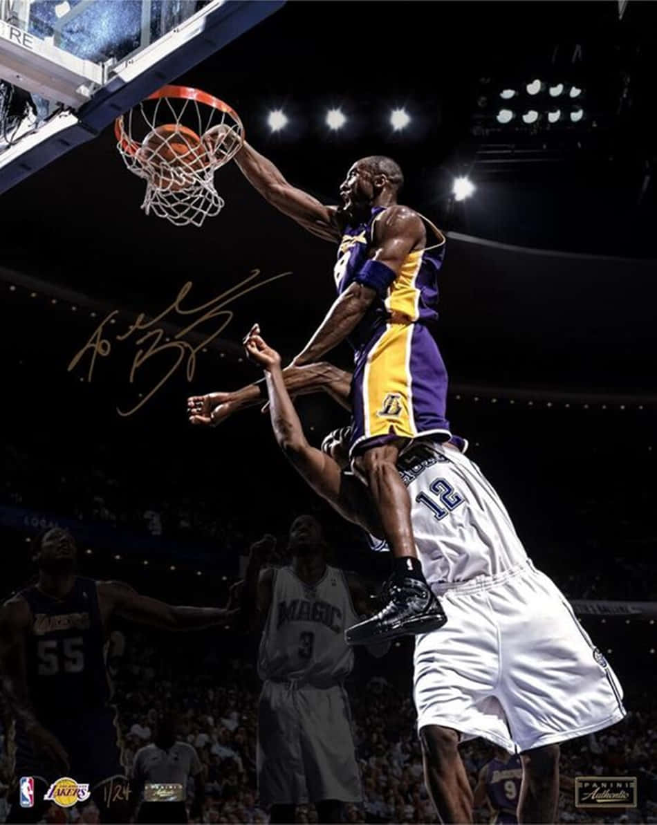 Kobe Bryant Midair In All His Glory Background