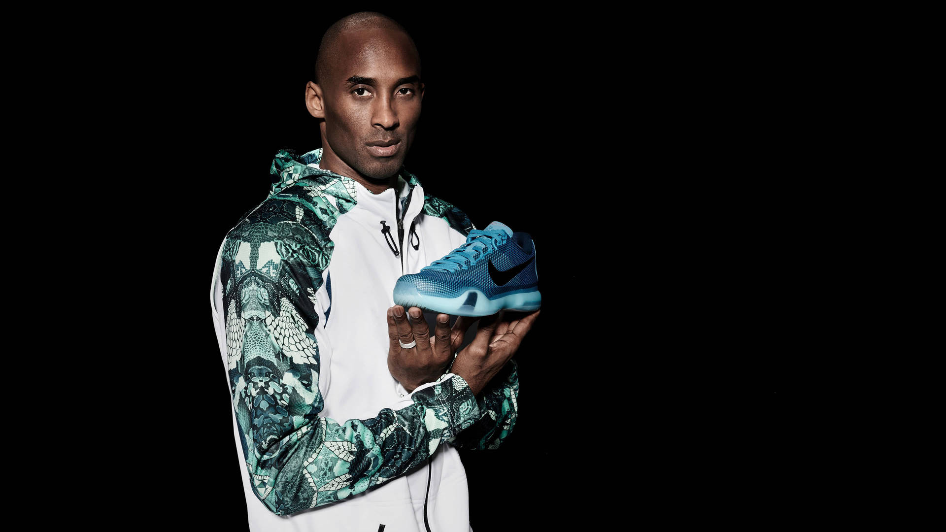 Kobe Bryant Modeling Nike Shoe 4k Background