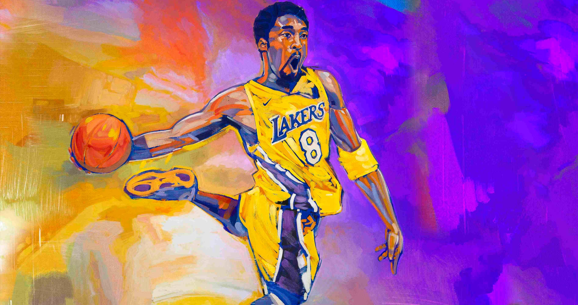Kobe Bryant Painting Nba Desktop Background