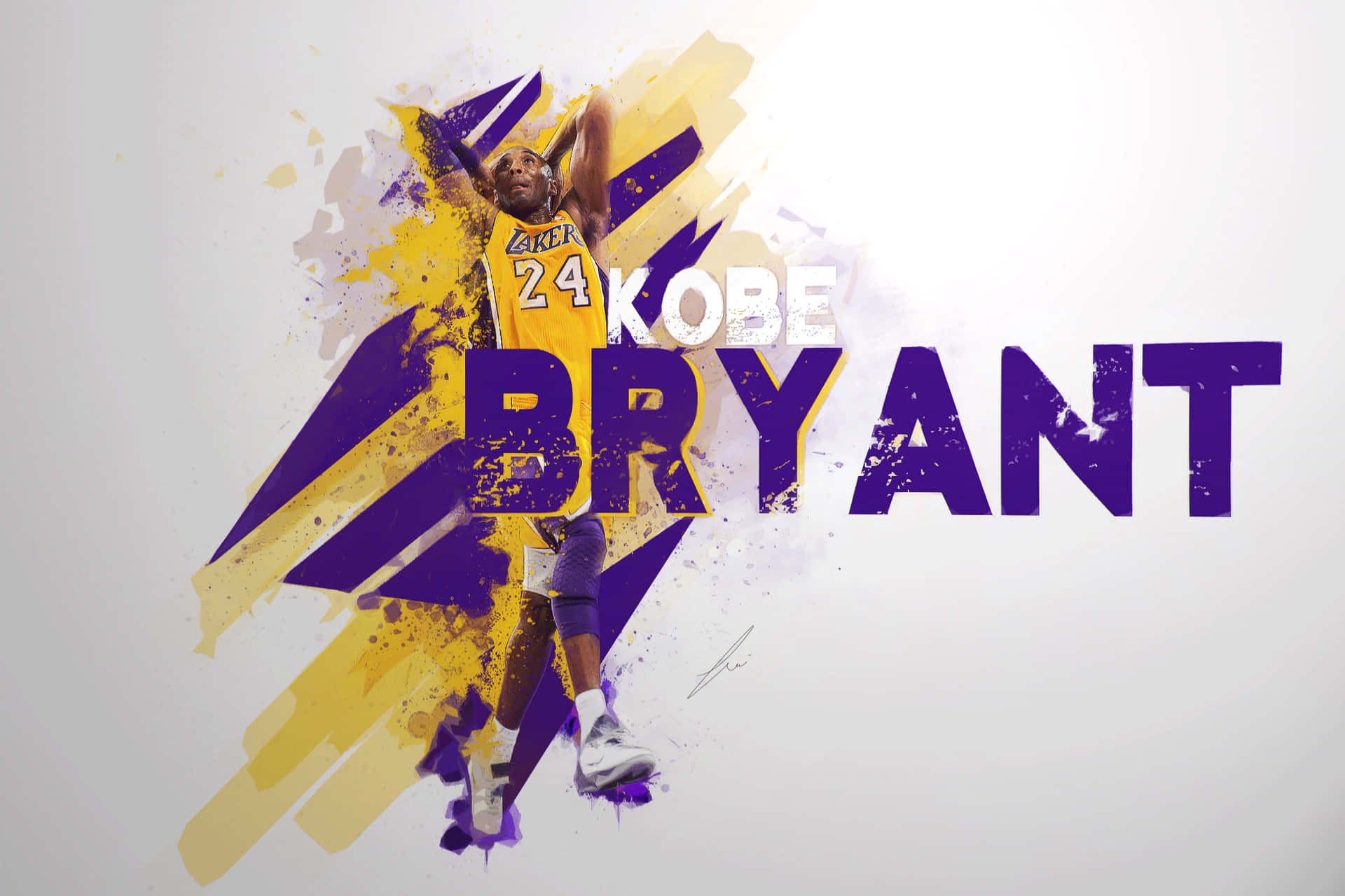 Kobe Bryant Phone In Violet Background