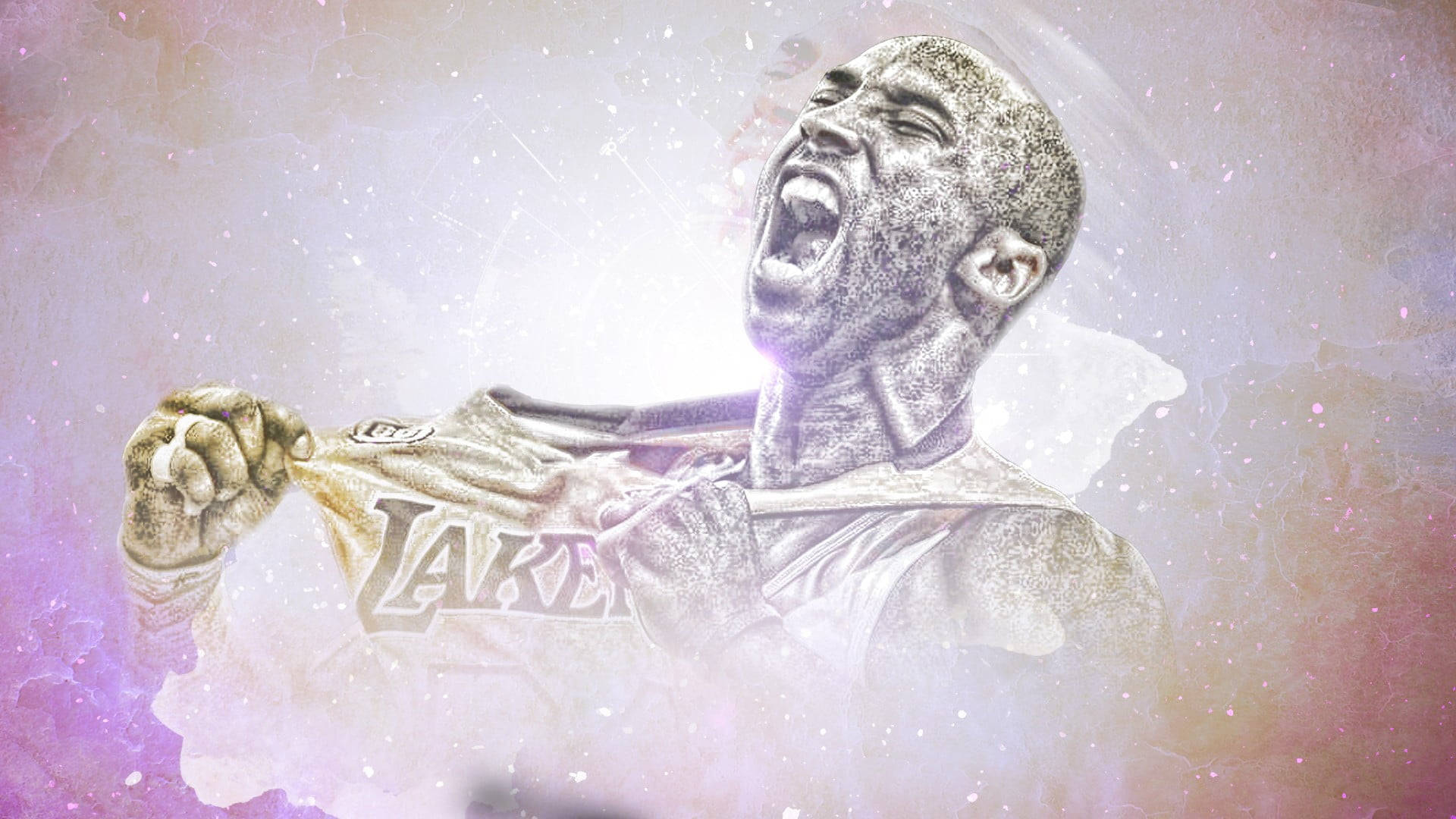 Kobe Bryant Screaming Nba Desktop Background