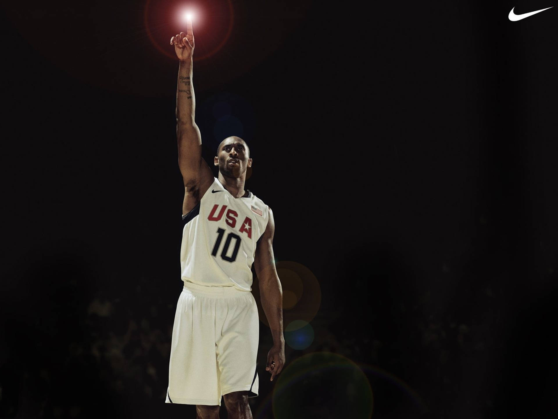 Kobe Bryant Touching A Red Light 4k Background