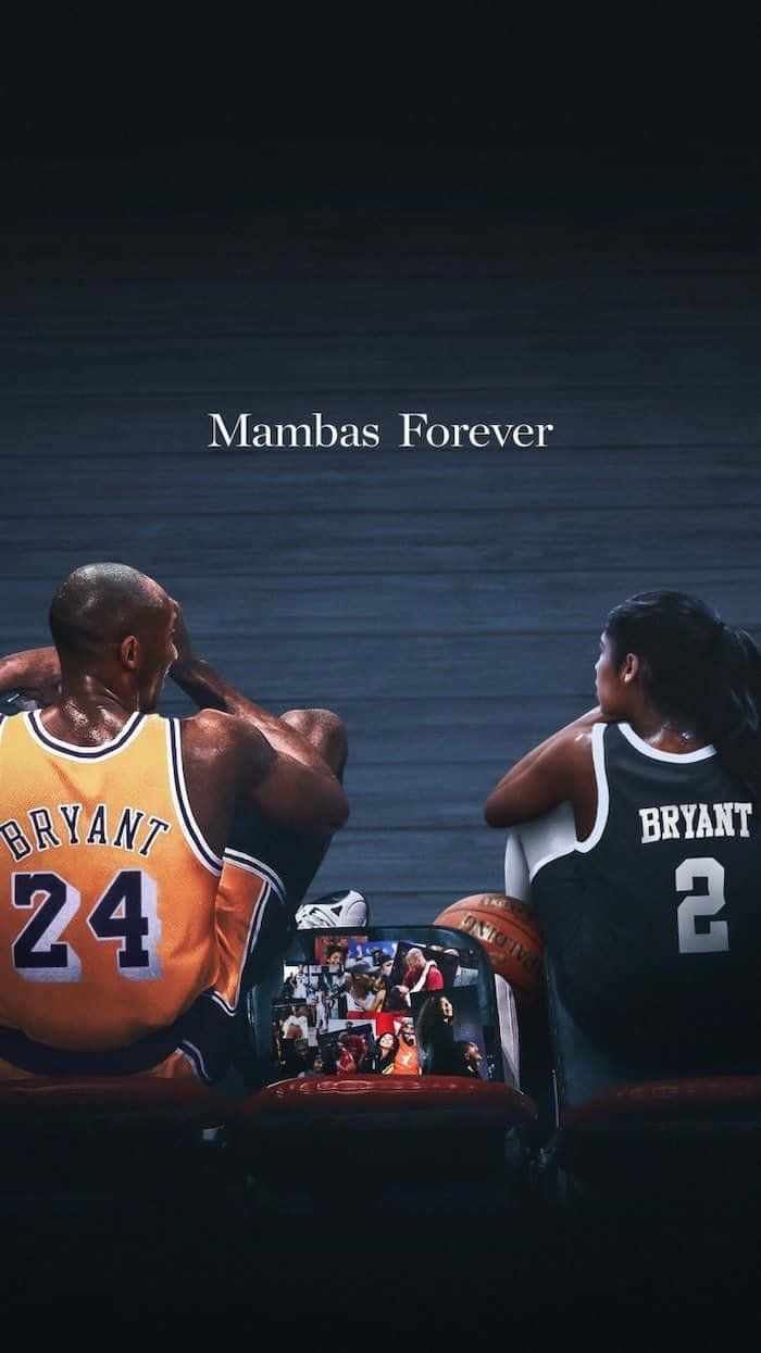 Kobe Bryant With Number 24 Logo Background