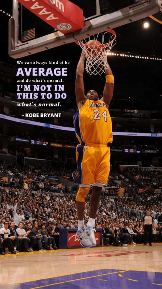 Kobe Showing Off His Vertical With An Amazing Dunk Background