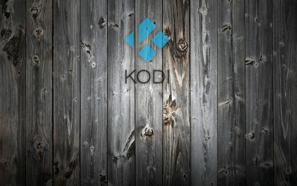 Kodi Logo With Wooden Background Background