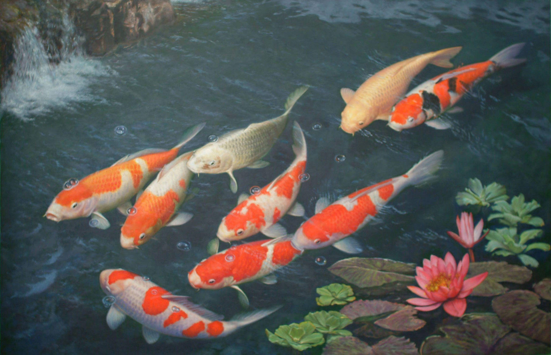 Koi Fish Serene Painting