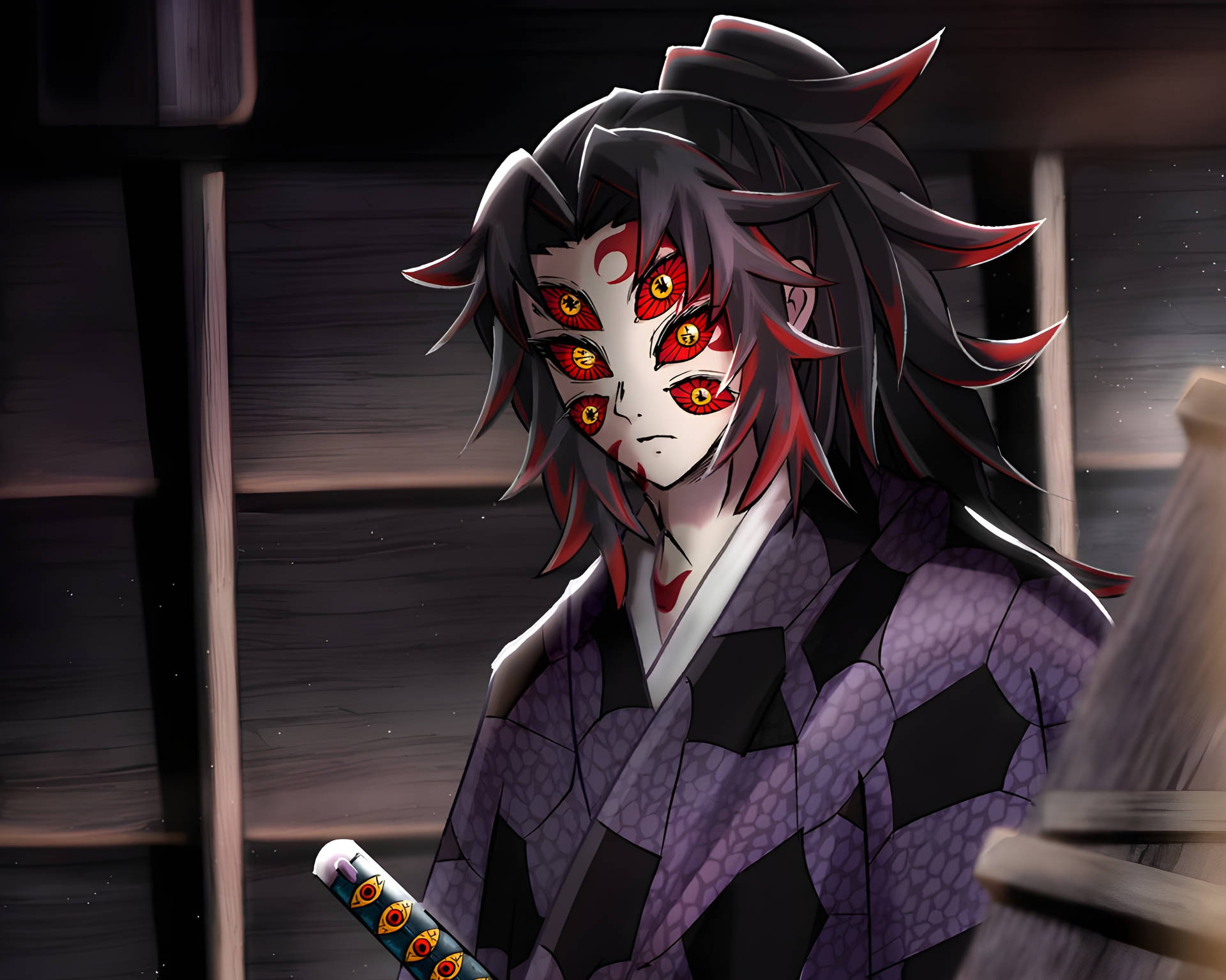 'kokushibo - From The Anime Series Demon Slayer: Kimetsu No Yaiba' Background