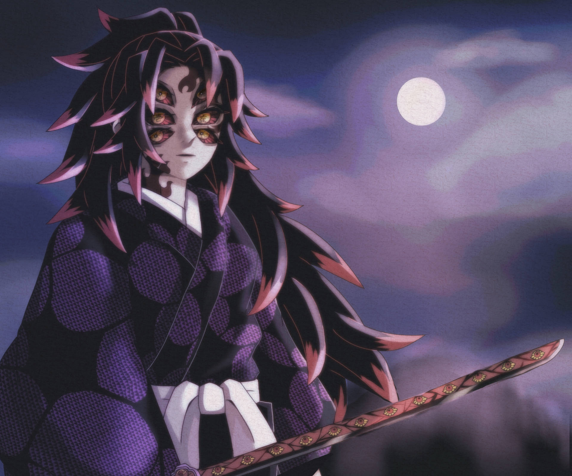 Kokushibo Purple Moon Background