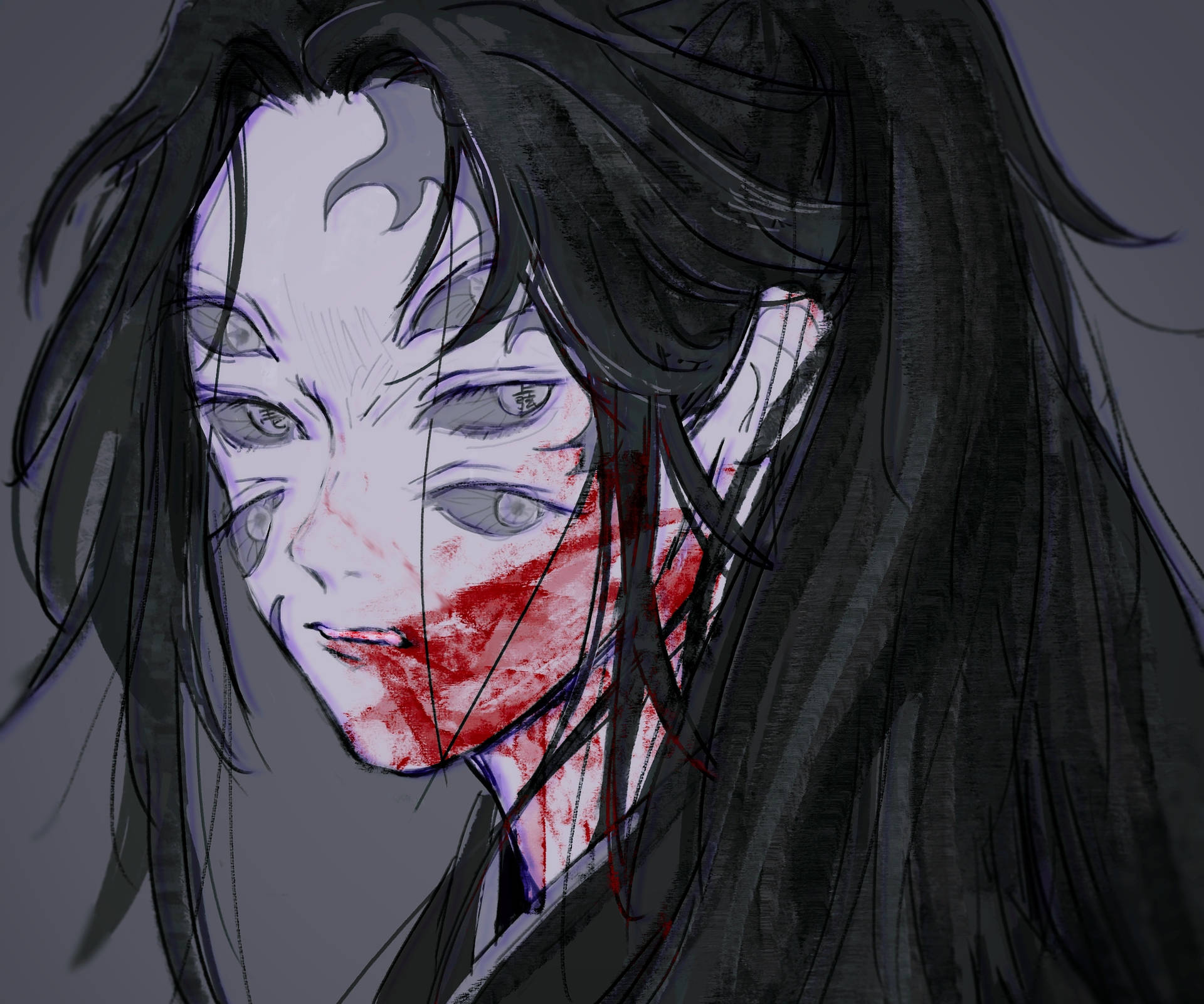 Kokushibo With Bloody Face